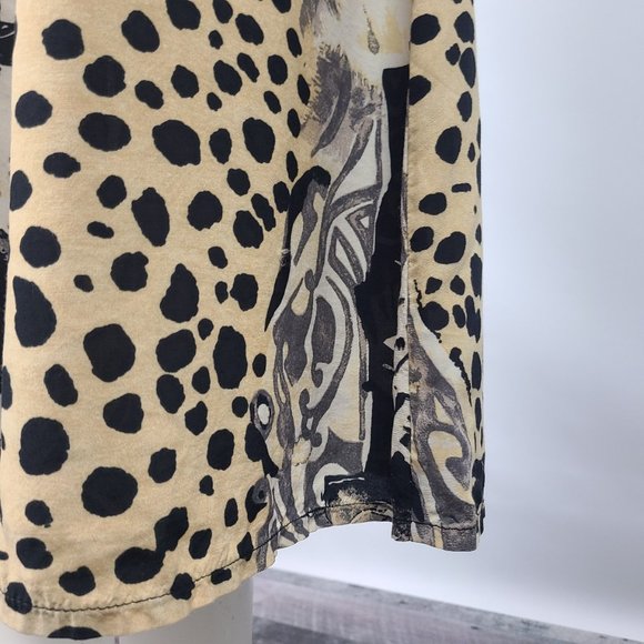 Vintage Joseph Ribkoff Animal Print Dress Midi Size 10 - Picture 12 of 15